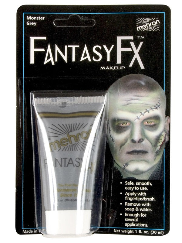 Mehron Fantasy FX Gesichtsfarbe Silver – 30 Ml Tube, Wasseraktiviert, Für Karneval & Party