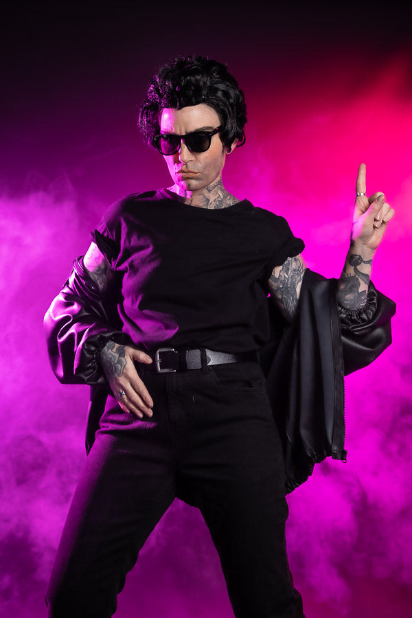Grease Danny Zuko Costume Hire, plus Makeup and Photography. Proudly by and available at, Little Shop of Horrors Costumery 6/1 Watt Rd Mornington & Melbourne