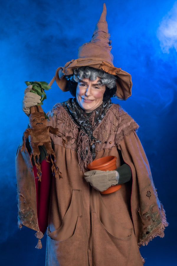 Harry Potter Professor Sprout Costume Hire or Cosplay, plus Makeup and Photography. Proudly by and available at, Little Shop of Horrors Costumery 6/1 Watt Rd Mornington & Melbourne