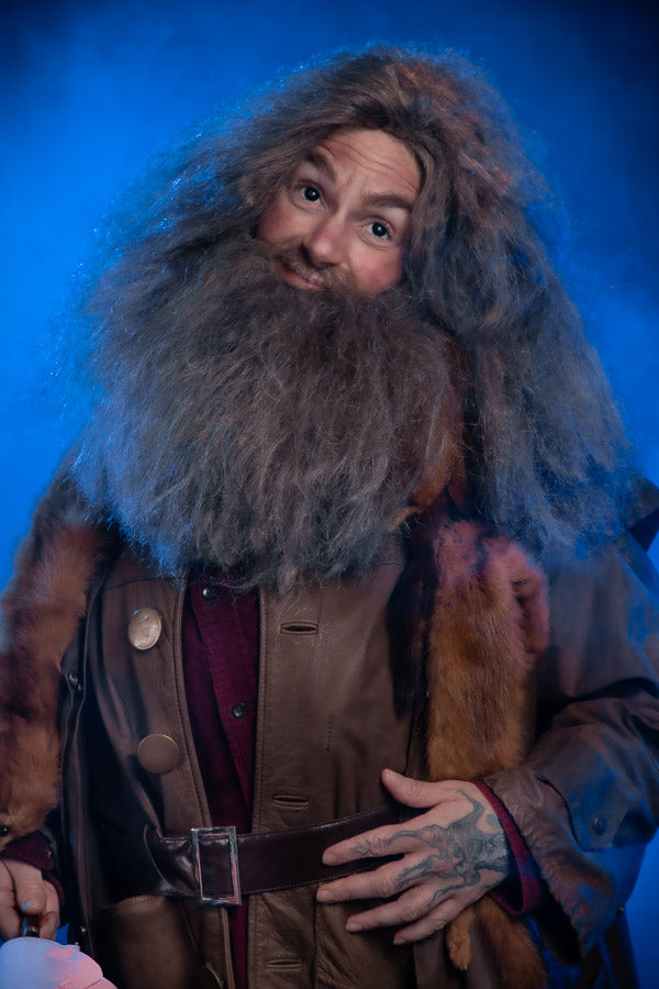 Harry Potter Hagrid Costume Hire or Cosplay, plus Makeup and Photography. Proudly by and available at, Little Shop of Horrors Costumery 6/1 Watt Rd Mornington & Melbourne