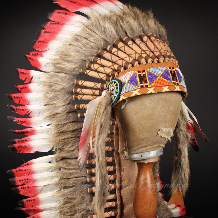 Native American Warbonnet: Long Red - Little Shop of Horrors