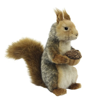 Grey Squirrel Sitting with Nut Plush 25cm - Little Shop of Horrors