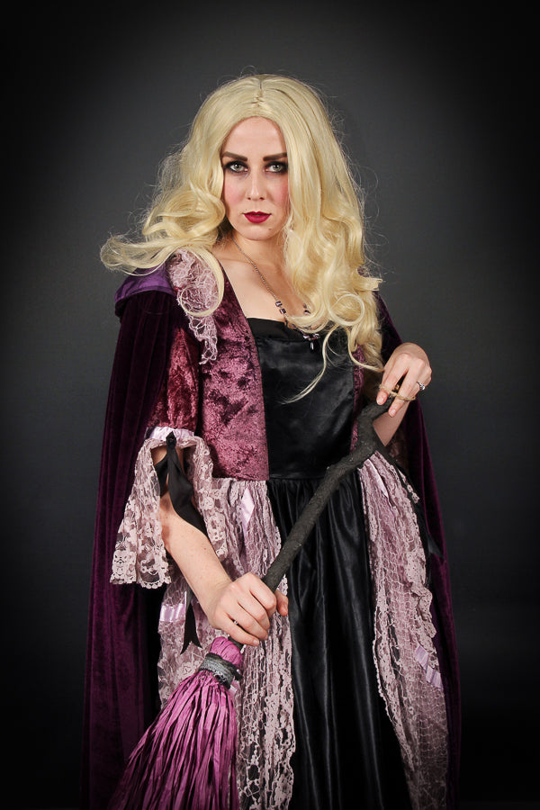 Hocus Pocus Sarah Sanderson Halloween Costume Hire or Cosplay, plus Makeup and Photography. Proudly by and available at, Little Shop of Horrors Costumery 6/1 Watt Rd Mornington & Melbourne