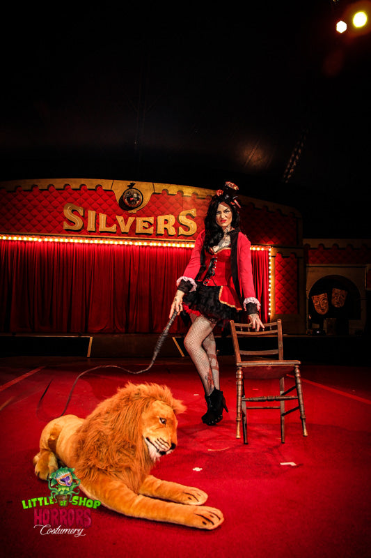 Circus Ringmaster Costume Hire, plus Makeup and Photography. Proudly by and available at, Little Shop of Horrors Costumery 6/1 Watt Rd Mornington & Melbourne