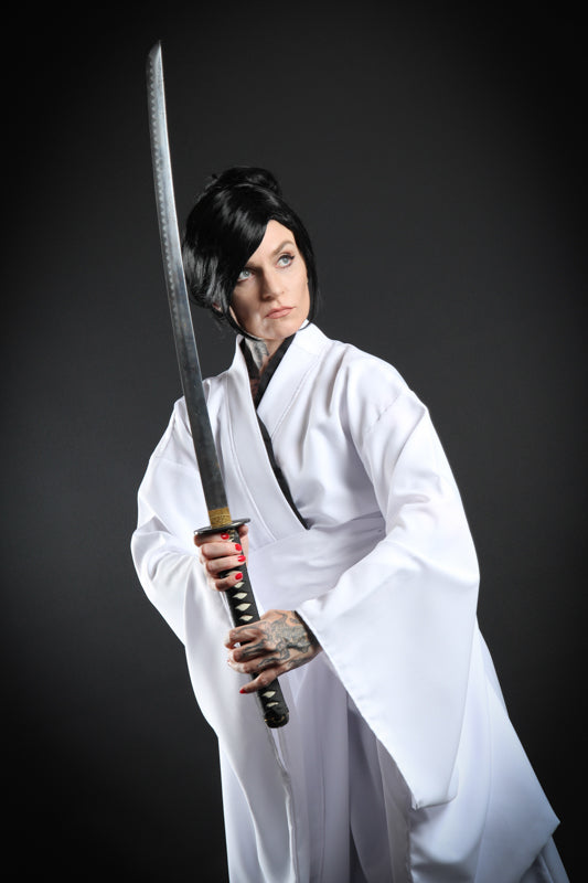 Oren Ishii From Quentin Tarantino's epic masterpiece, Kill Bill. Costume Hire or Cosplay, plus Makeup and Photography. Proudly by and available at, Little Shop of Horrors Costumery Mornington & Melbourne.