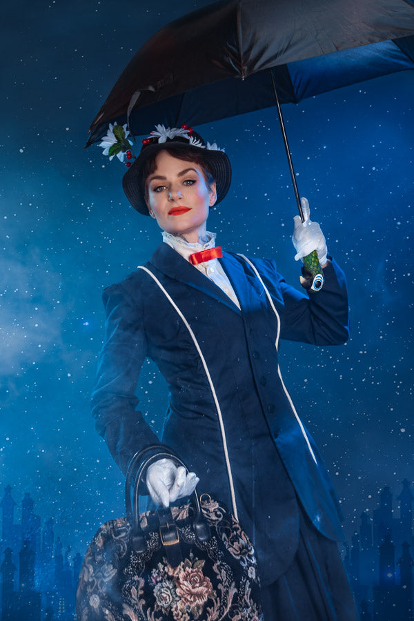 Mary Poppins Costume Hire or Cosplay, plus Makeup and Photography. Proudly by and available at, Little Shop of Horrors Costumery 6/1 Watt Rd Mornington & Melbourne