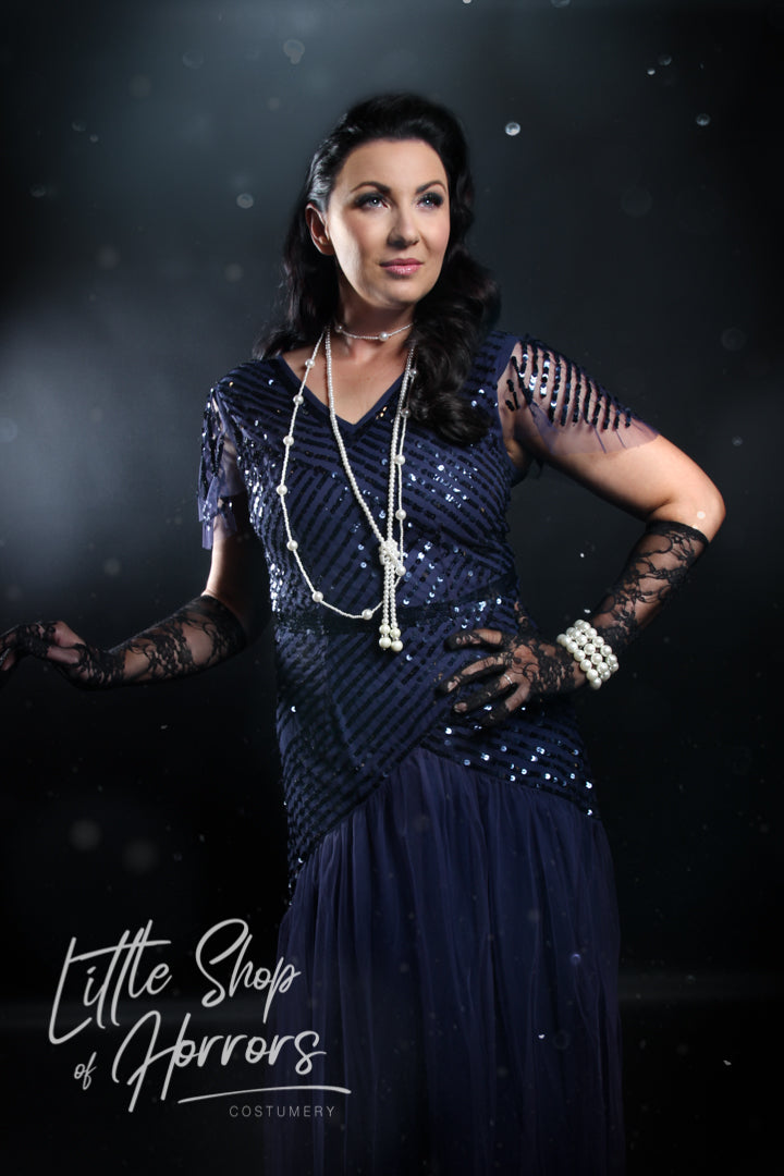 Great Gatsby 1920s Costume Hire or Cosplay, plus Makeup and Photography. Proudly by and available at, Little Shop of Horrors Costumery 6/1 Watt Rd Mornington & Melbourne