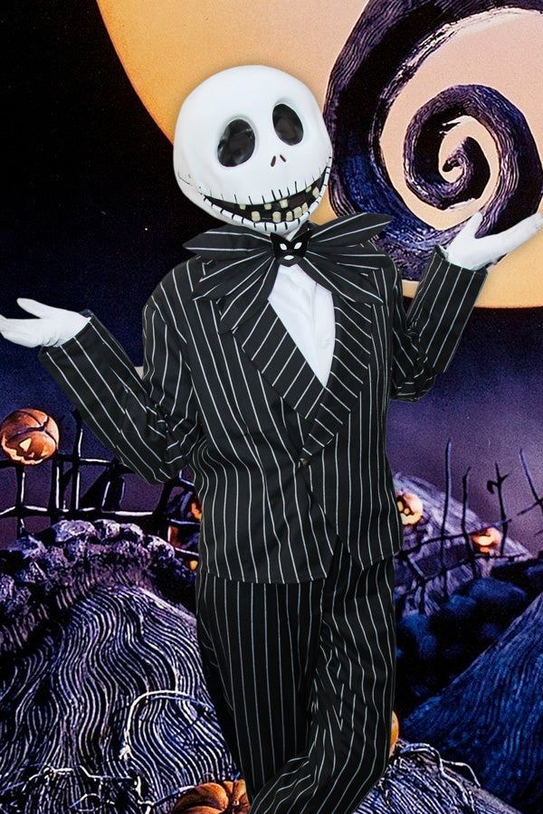Nightmare Before Christmas Jack Skellington, Tim Burton Costume Hire or Cosplay, plus Makeup and Photography. Proudly by and available at, Little Shop of Horrors Costumery 6/1 Watt Rd Mornington & Melbourne