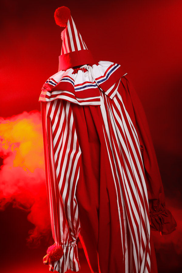 Serial Killer John Wayne Gacy, Pogo the Clown Costume Hire or Cosplay, plus Makeup and Photography. Proudly by and available at, Little Shop of Horrors Costumery 6/1 Watt Rd Mornington & Melbourne
