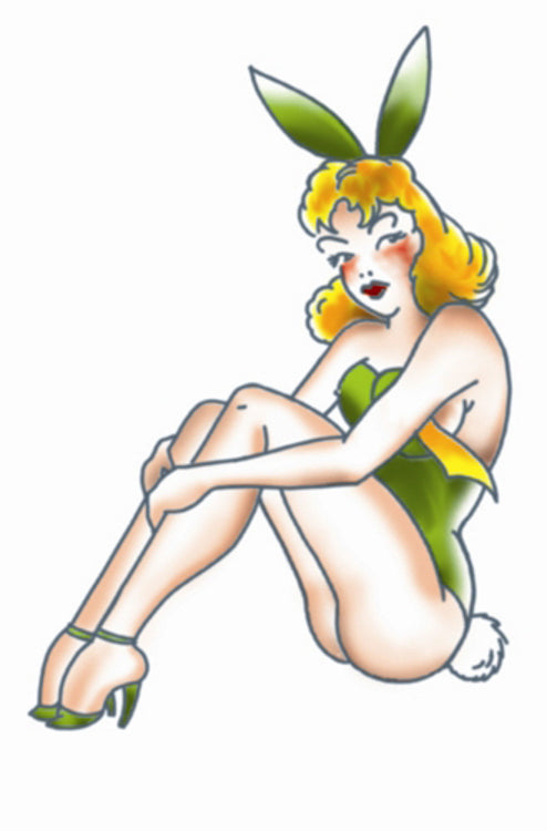 Pin-up Bunny Tattoo - Little Shop of Horrors