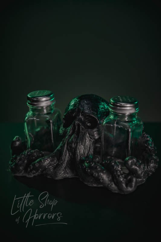 Octopus Salt & Pepper Shaker Holder Black - Little Shop of Horrors - Mornington Peninsula Melbourne