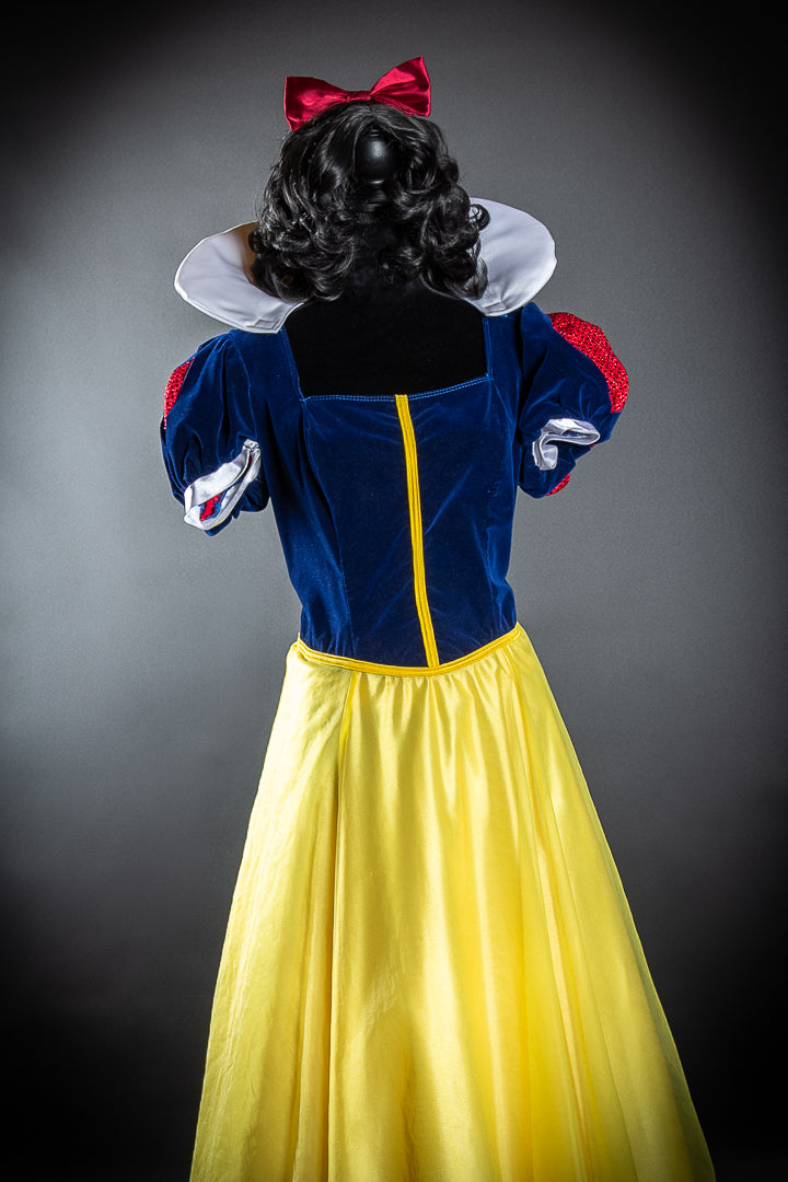 Snow White Disney Princess Costume Hire or Cosplay, plus Makeup and Photography. Proudly by and available at, Little Shop of Horrors Costumery 6/1 Watt Rd Mornington & Melbourne