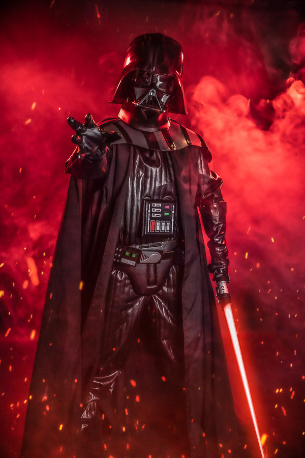 Star Wars Darth Vader Officially Licensed Costume Hire or Cosplay, plus Makeup and Photography. Proudly by and available at, Little Shop of Horrors Costumery 6/1 Watt Rd Mornington & Melbourne