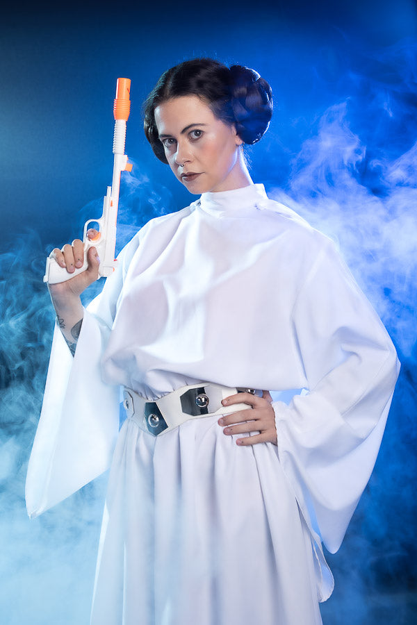strapless open back dress Princess Leia Little Shop of Horrors Costumery & Pop-Culture Emporium