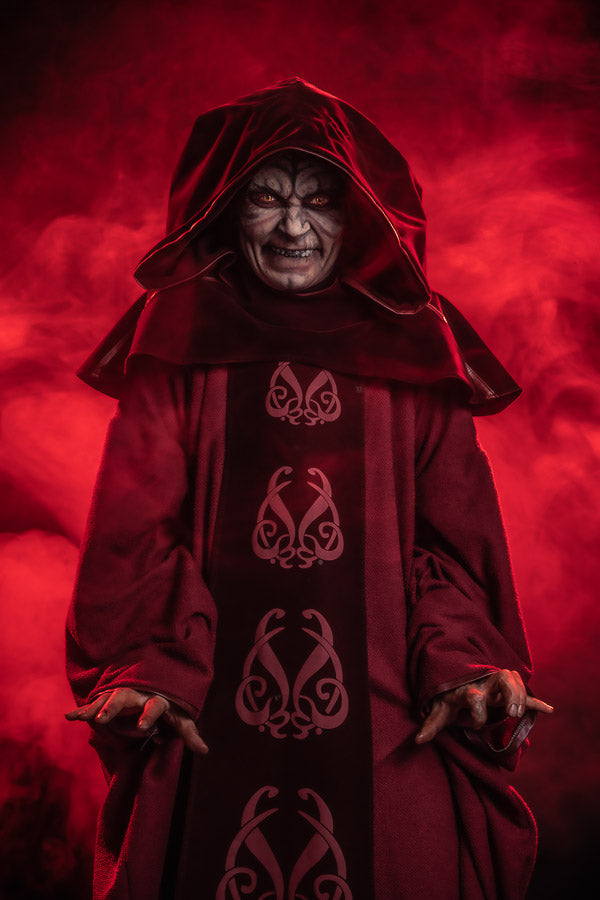 Star Wars Emperor Palpatine Costume Hire or Cosplay, plus Makeup and Photography. Proudly by and available at, Little Shop of Horrors Costumery Mornington & Melbourne