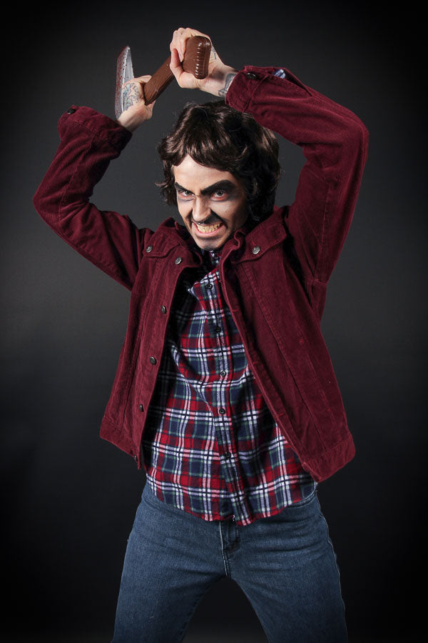 The Shining Jack Torrence 1970s Halloween Costume Hire or Cosplay, plus Makeup and Photography. Proudly by and available at, Little Shop of Horrors Costumery Mornington, Frankston & Melbourne
