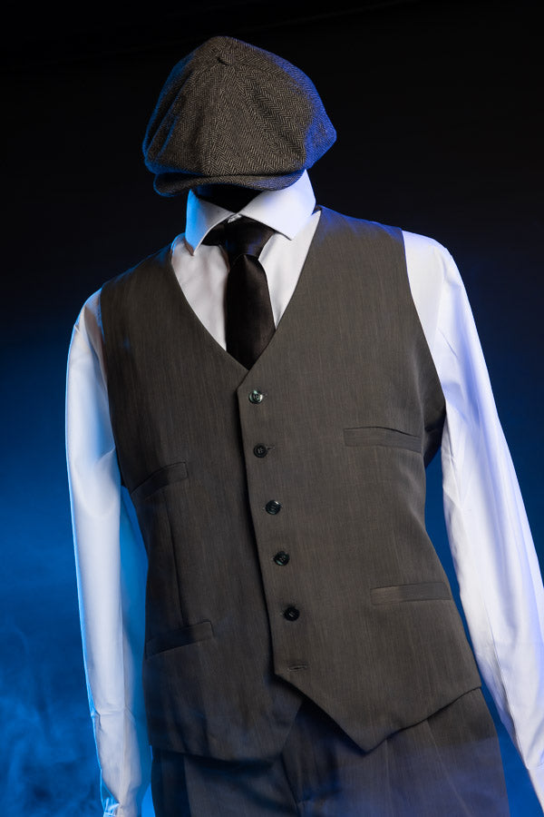 Peaky Blinders Tommy Shelby 1920s Gangster Costume Hire or Cosplay, plus Makeup and Photography. Proudly by and available at, Little Shop of Horrors Costumery Mornington, Frankston & Melbourne