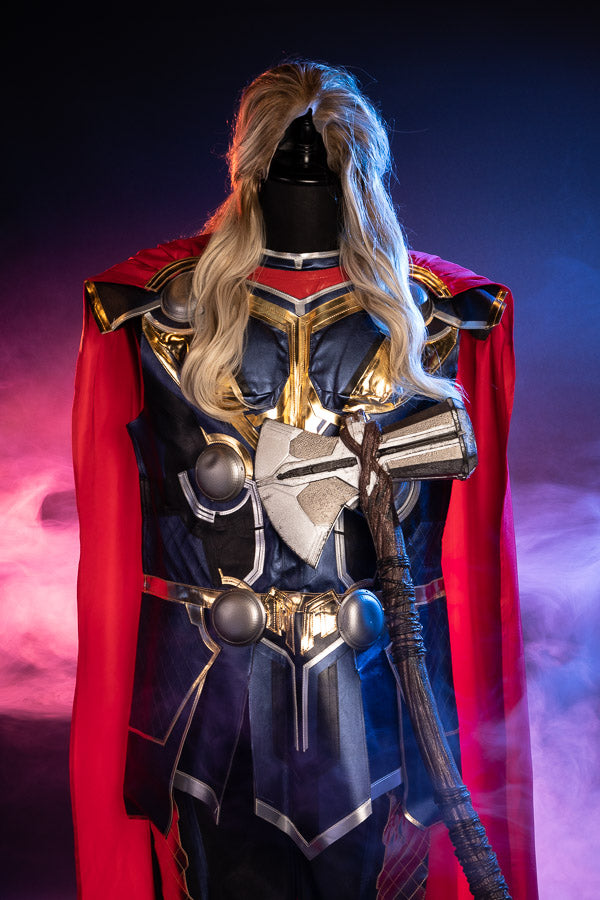 Avengers Thor Love & Thunder Costume Hire or Cosplay, plus Makeup and Photography. Proudly by and available at, Little Shop of Horrors Costumery Mornington, Frankston & Melbourne