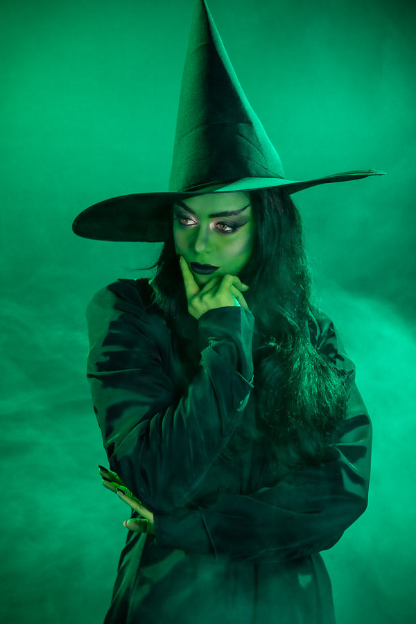 Wicked - Wizard of Oz Wicked Witch of the West Costume Hire or Cosplay, plus Makeup and Photography. Proudly by and available at, Little Shop of Horrors Costumery Mornington, Frankston & Melbourne